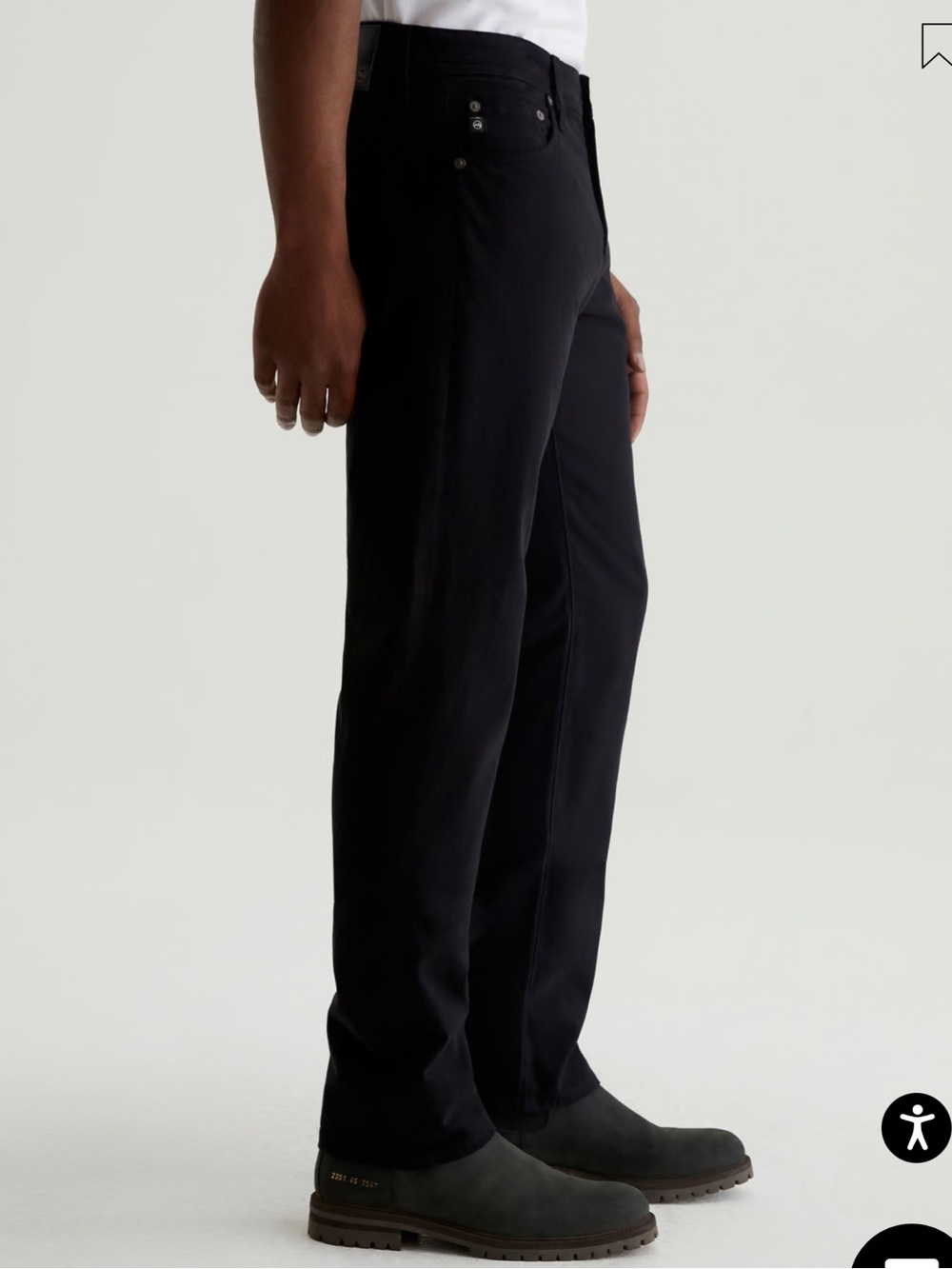AG Black Graduate Tailored SUD Jeans